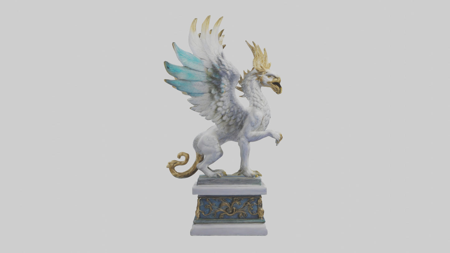 3D model Enchanted Griffin statue model VR / AR / low-poly
