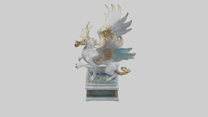 3D model Enchanted Griffin statue model VR / AR / low-poly