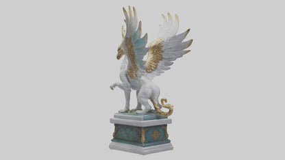 3D model Enchanted Griffin statue model VR / AR / low-poly