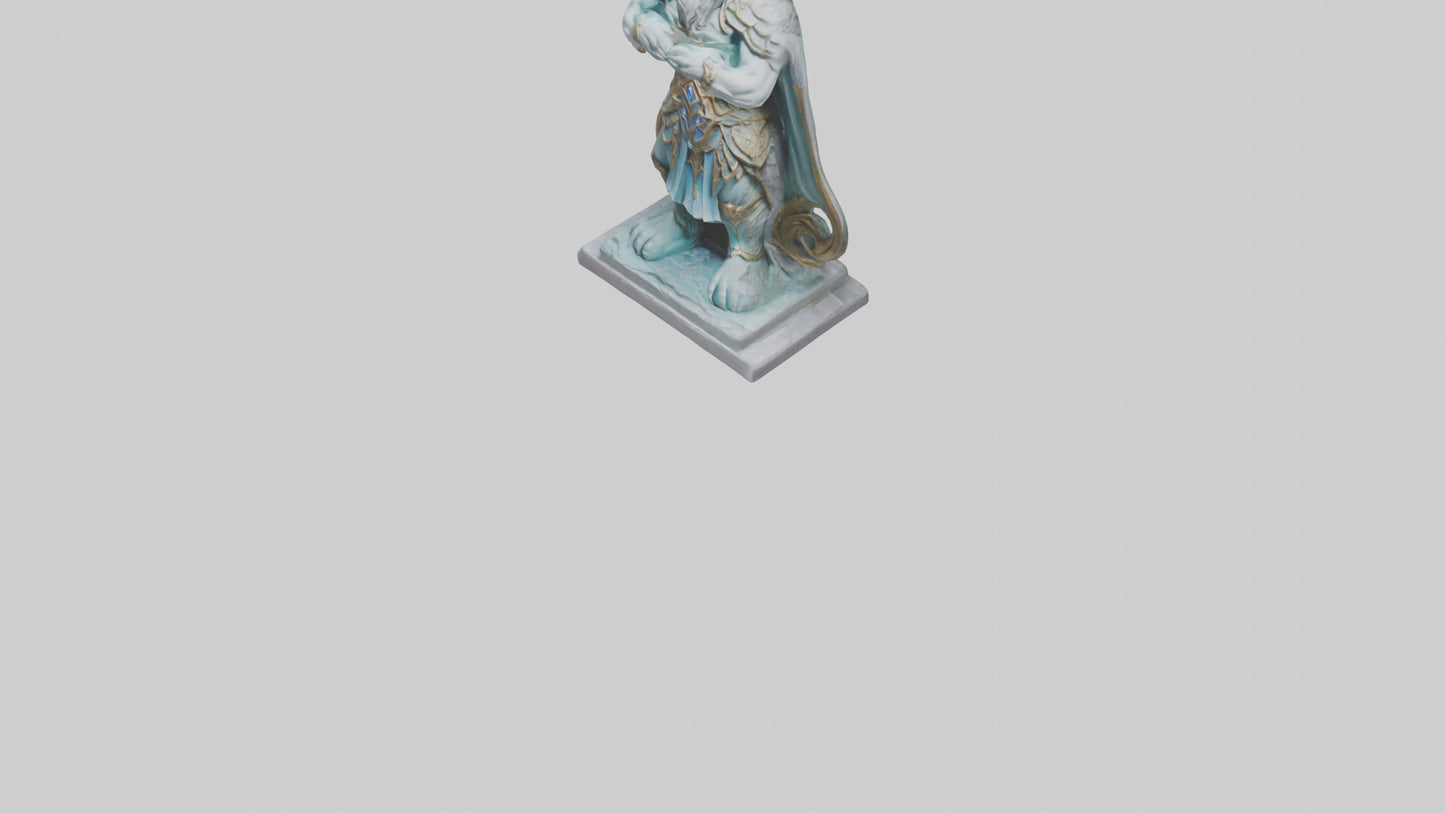 Enchanted Guardian statue model VR / AR / low-poly