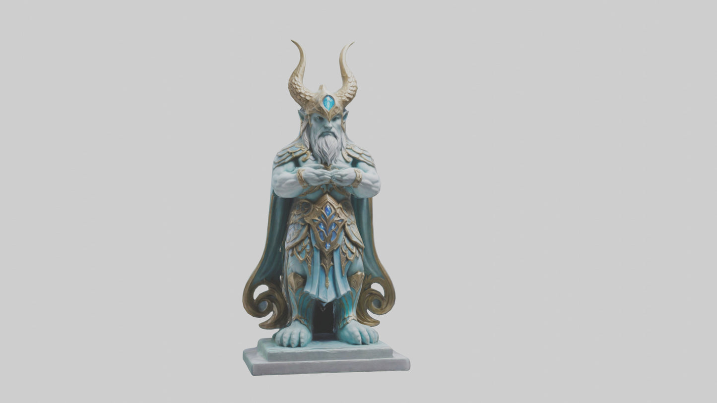 Enchanted Guardian statue model VR / AR / low-poly