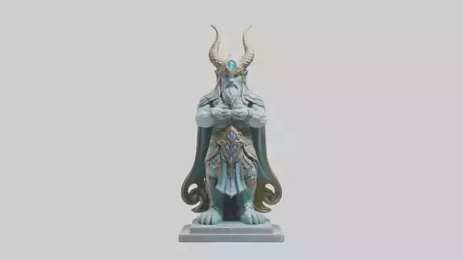 Enchanted Guardian statue model VR / AR / low-poly