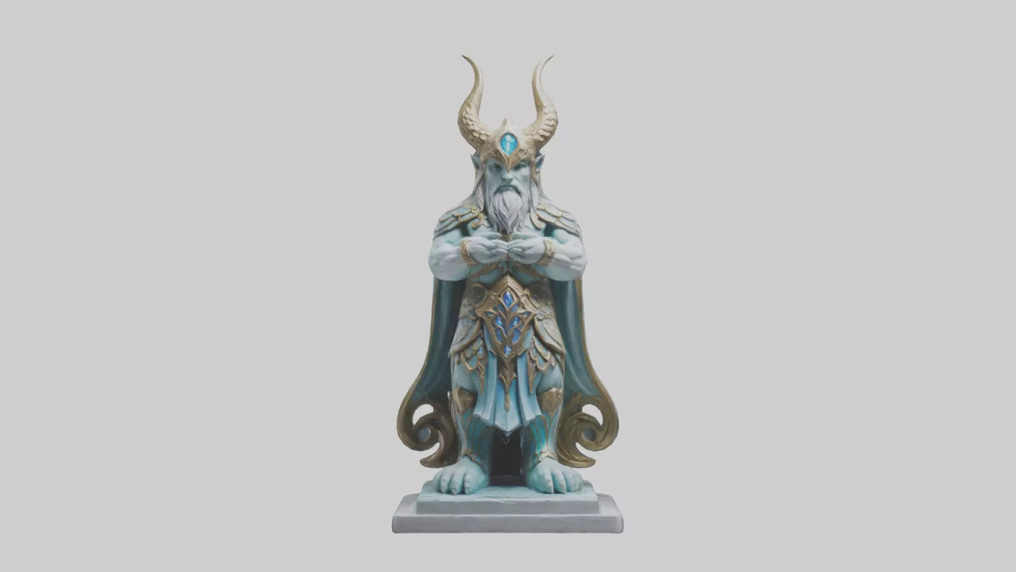 Enchanted Guardian statue model VR / AR / low-poly