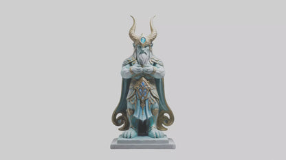 Enchanted Guardian statue model VR / AR / low-poly