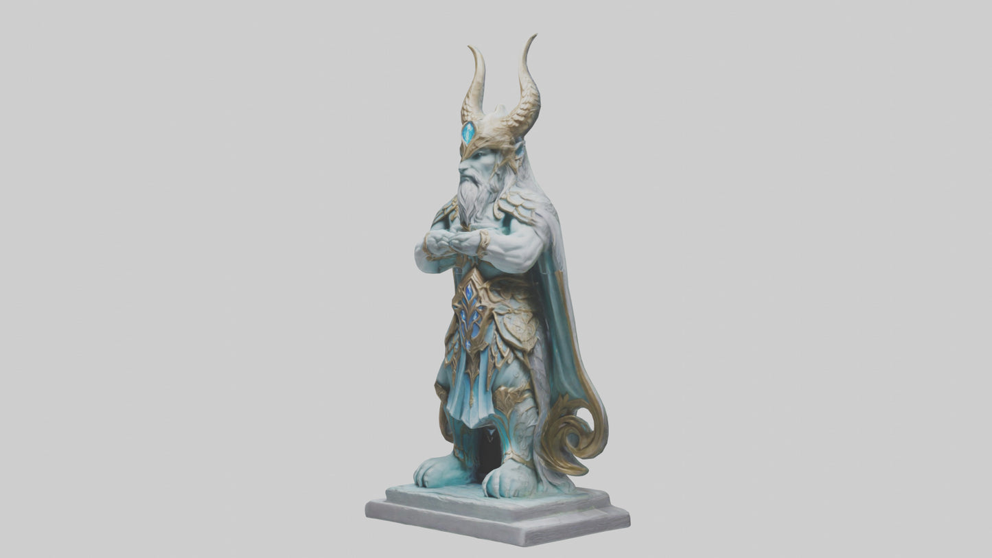 Enchanted Guardian statue model VR / AR / low-poly