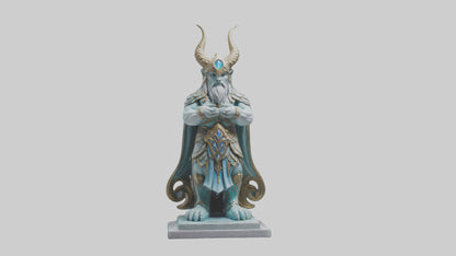 Enchanted Guardian statue model VR / AR / low-poly