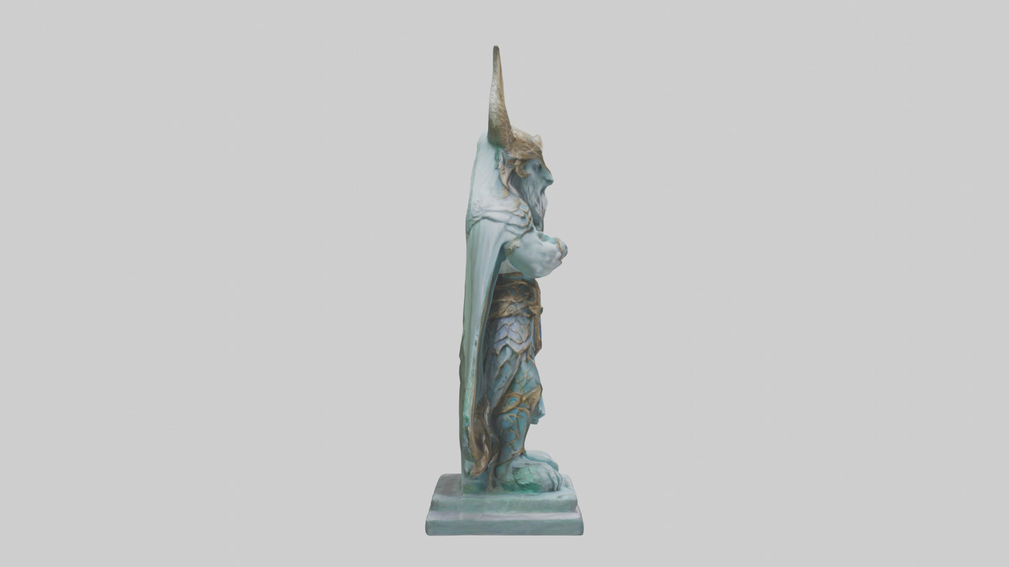 Enchanted Guardian statue model VR / AR / low-poly