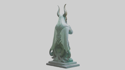 Enchanted Guardian statue model VR / AR / low-poly