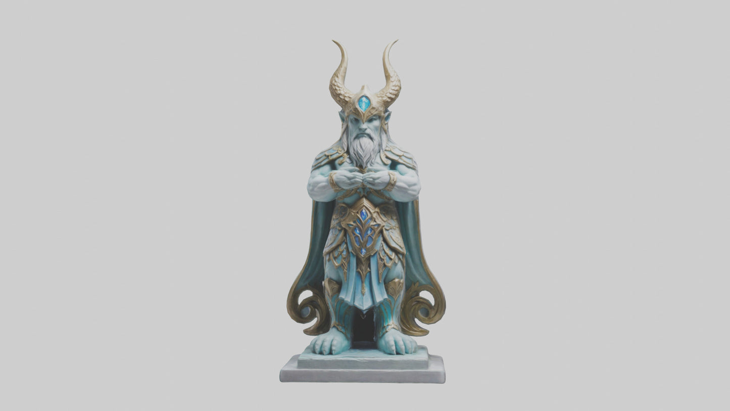Enchanted Guardian statue model VR / AR / low-poly