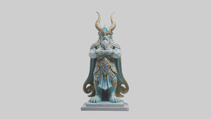 Enchanted Guardian statue model VR / AR / low-poly