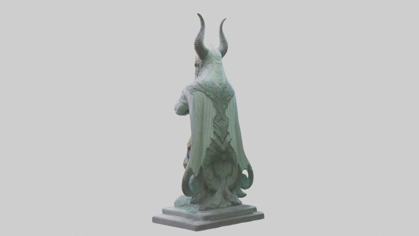 Enchanted Guardian statue model VR / AR / low-poly