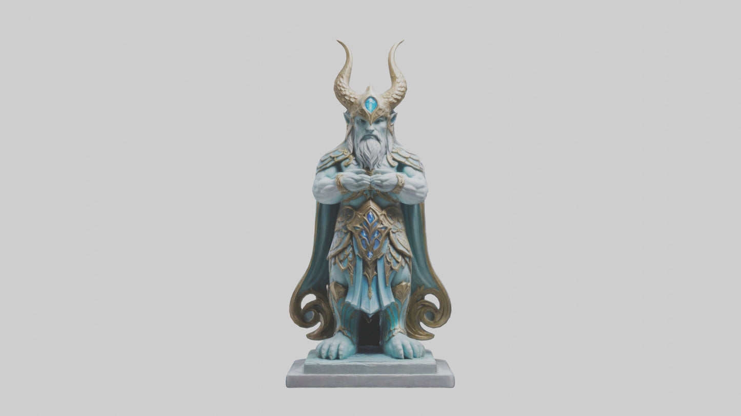 Enchanted Guardian statue model VR / AR / low-poly