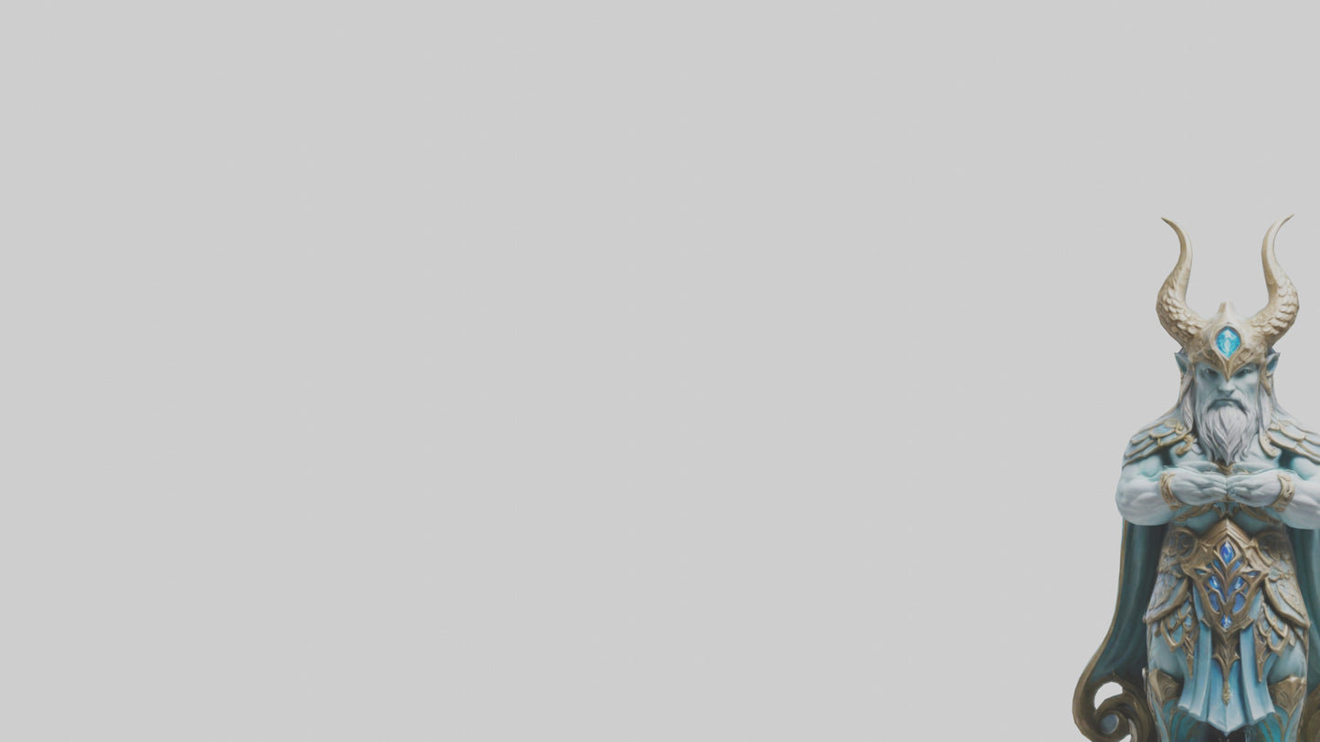 Enchanted Guardian statue model VR / AR / low-poly