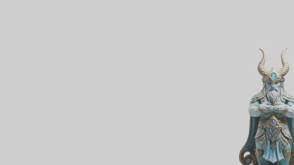 Enchanted Guardian statue model VR / AR / low-poly