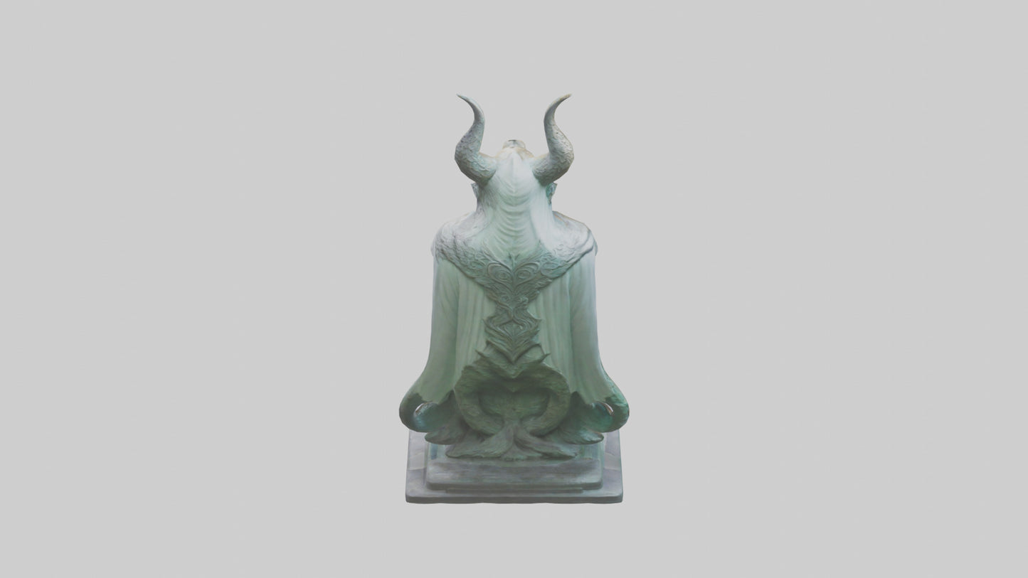 Enchanted Guardian statue model VR / AR / low-poly