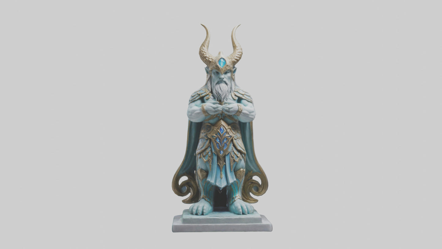 Enchanted Guardian statue model VR / AR / low-poly