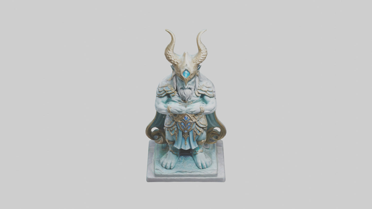 Enchanted Guardian statue model VR / AR / low-poly