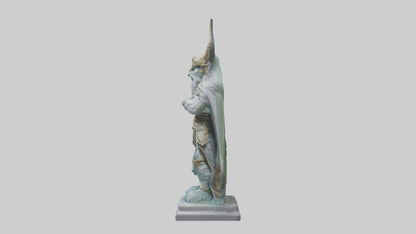 Enchanted Guardian statue model VR / AR / low-poly