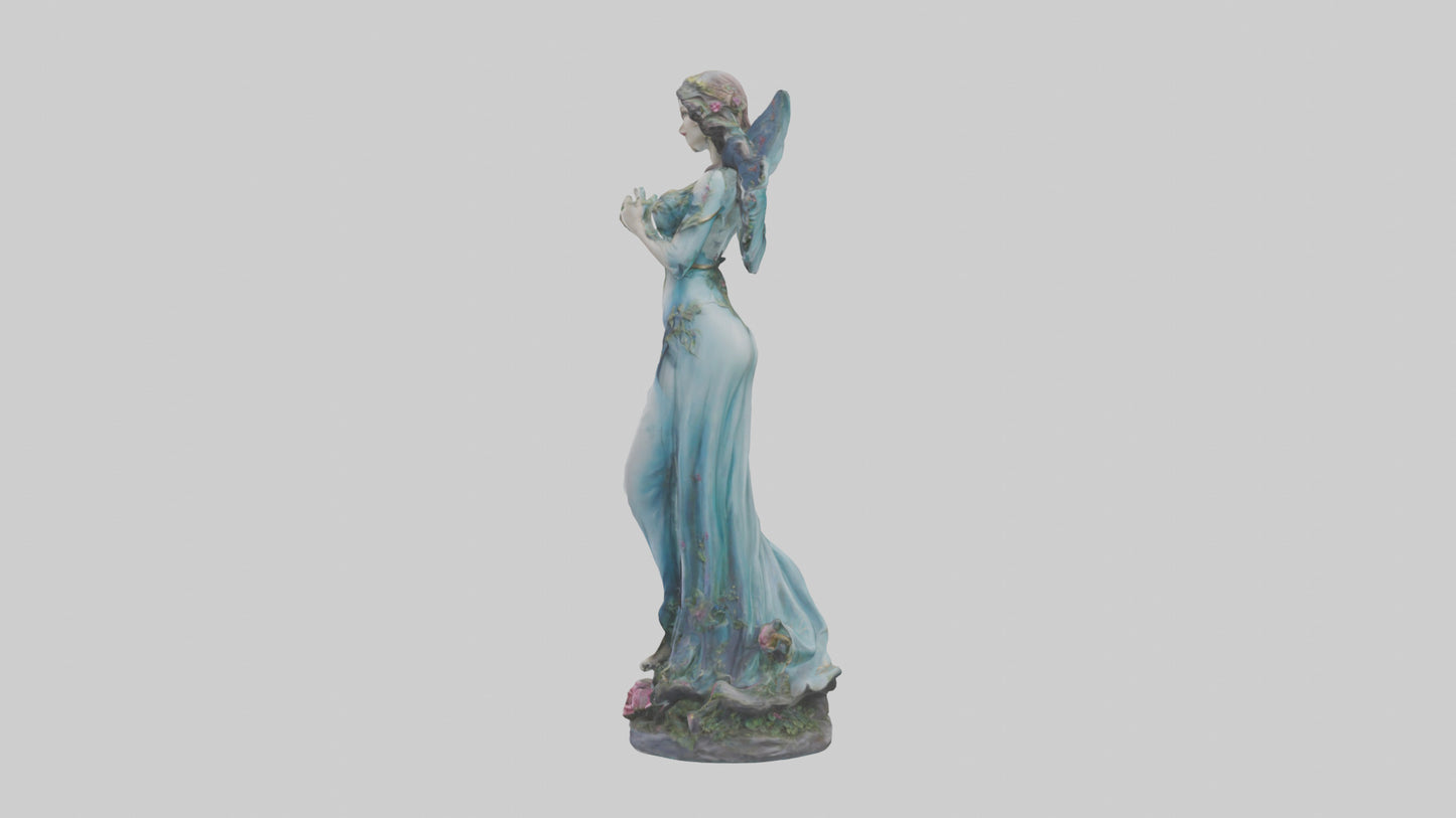 3D model Enchanted Lady statue model VR / AR / low-poly