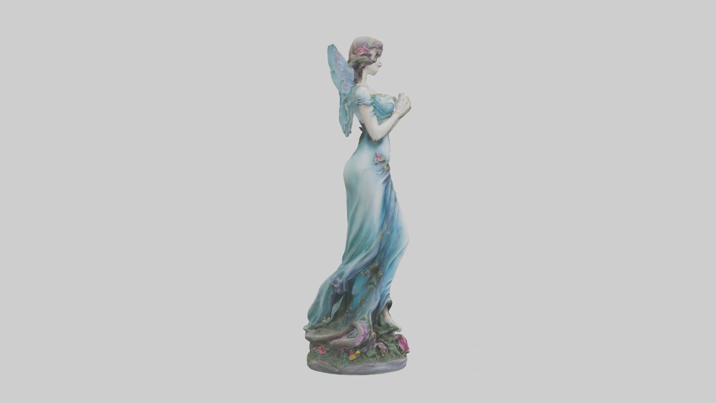 3D model Enchanted Lady statue model VR / AR / low-poly