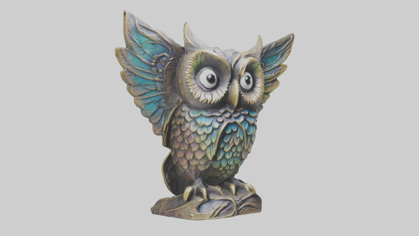 3D model Enchanted Owl statue model 2 VR / AR / low-poly