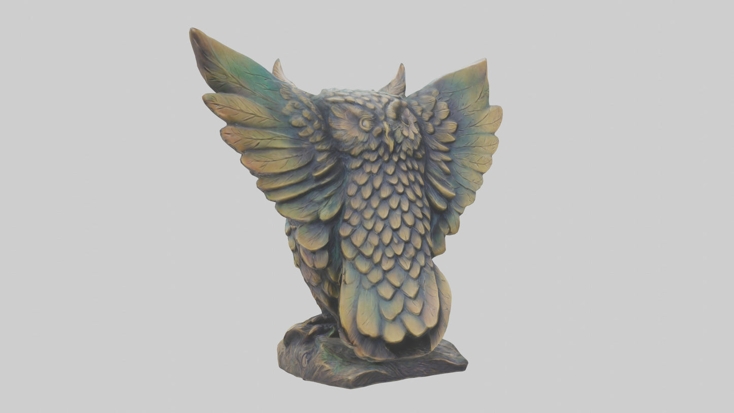 3D model Enchanted Owl statue model 2 VR / AR / low-poly