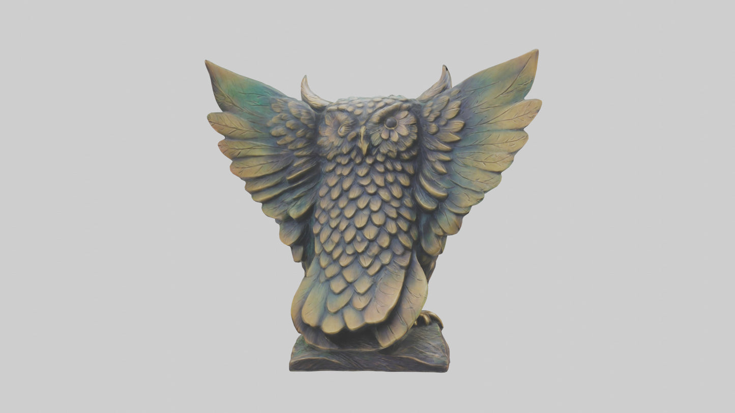3D model Enchanted Owl statue model 2 VR / AR / low-poly