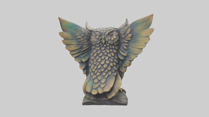 3D model Enchanted Owl statue model 2 VR / AR / low-poly