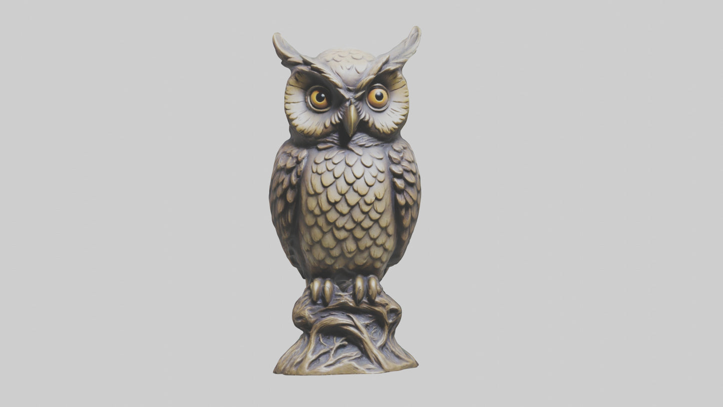 3D model Enchanted Owl statue model 2 VR / AR / low-poly