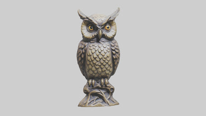3D model Enchanted Owl statue model 2 VR / AR / low-poly