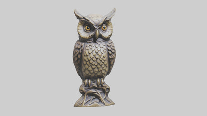 3D model Enchanted Owl statue model 2 VR / AR / low-poly