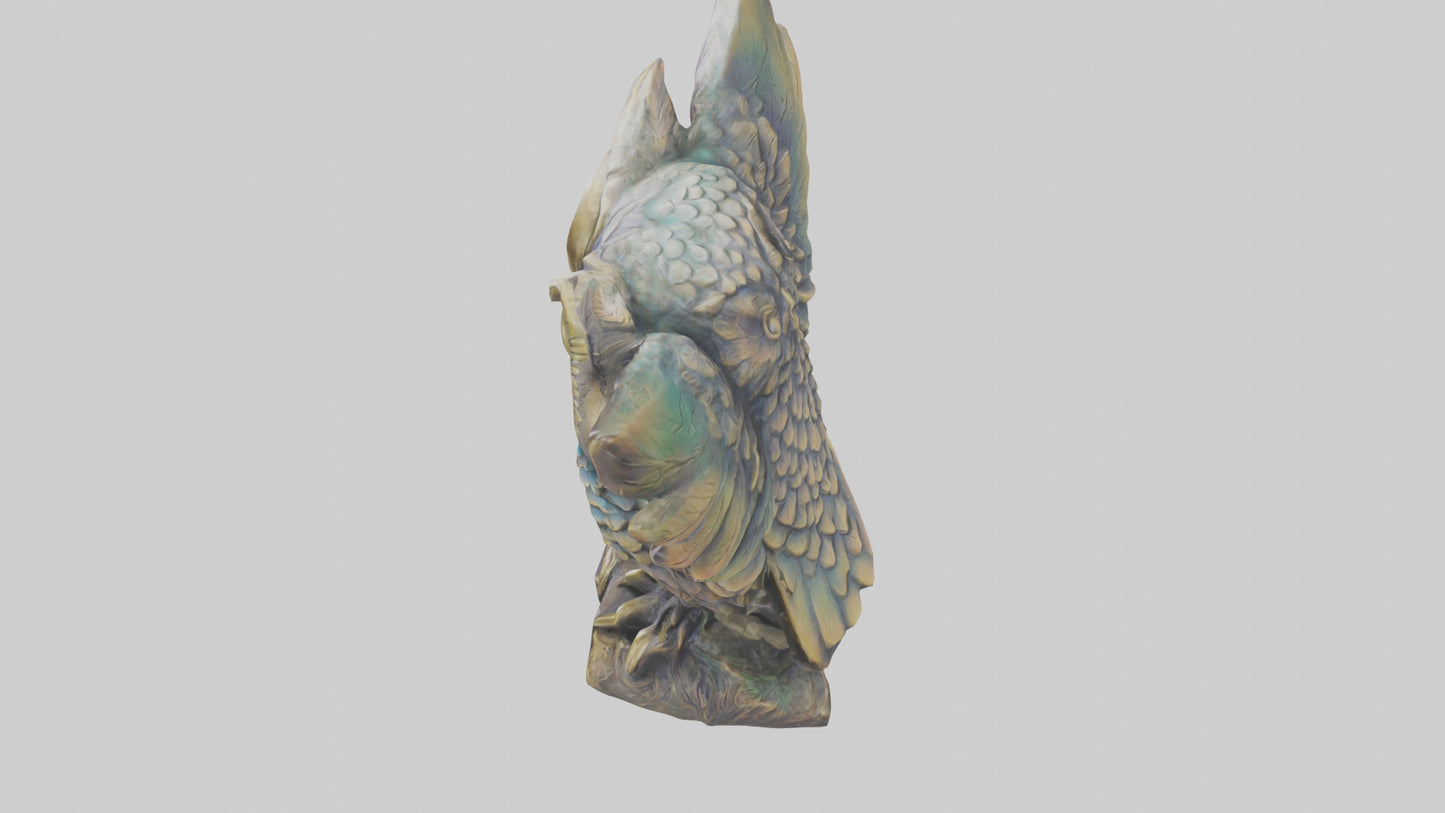 3D model Enchanted Owl statue model 2 VR / AR / low-poly