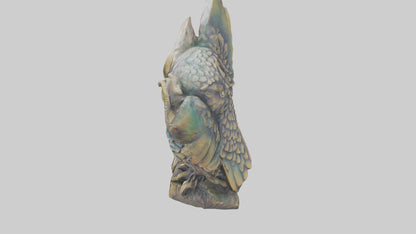 3D model Enchanted Owl statue model 2 VR / AR / low-poly