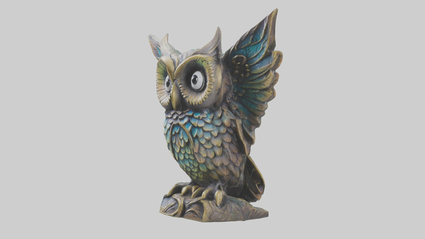 3D model Enchanted Owl statue model 2 VR / AR / low-poly