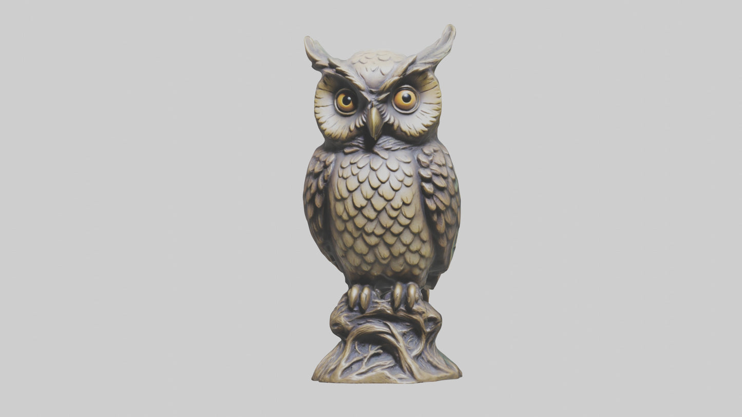 3D model Enchanted Owl statue model 2 VR / AR / low-poly