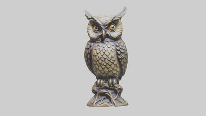 3D model Enchanted Owl statue model 2 VR / AR / low-poly