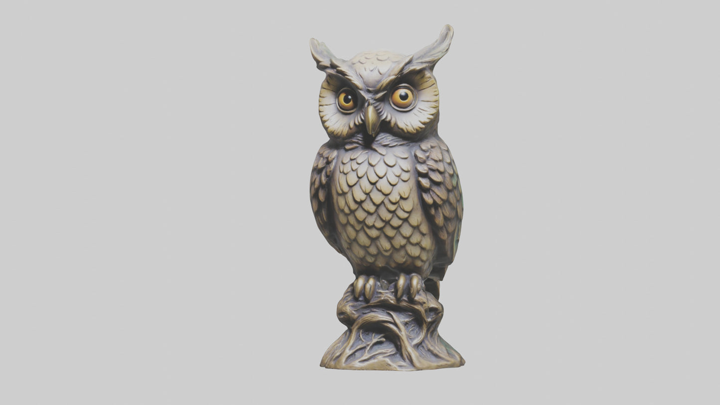 3D model Enchanted Owl statue model 2 VR / AR / low-poly
