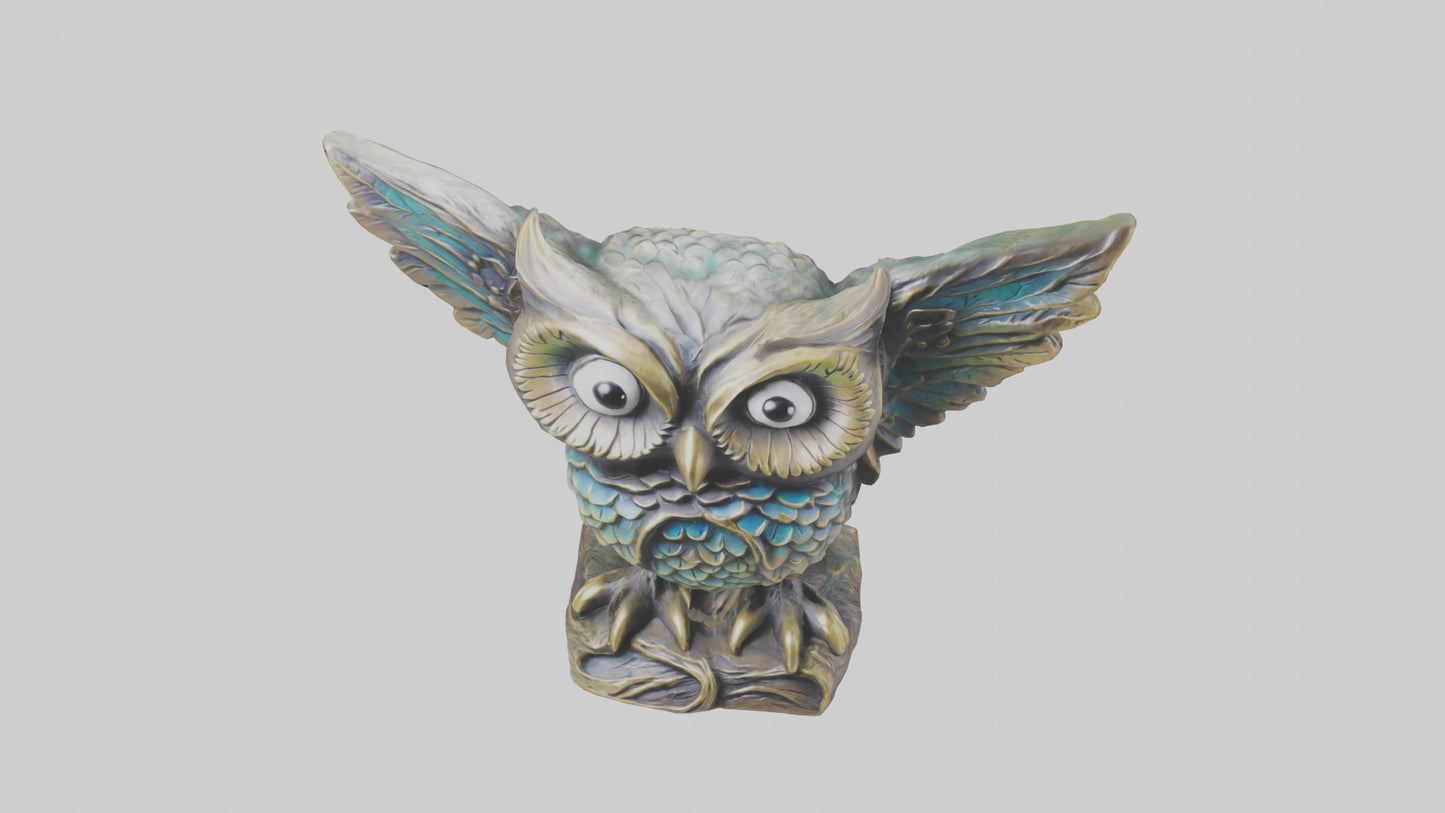 3D model Enchanted Owl statue model 2 VR / AR / low-poly