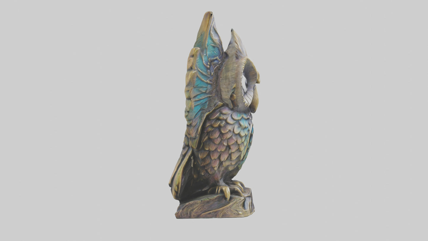 3D model Enchanted Owl statue model 2 VR / AR / low-poly