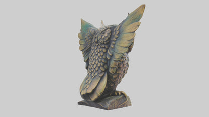 3D model Enchanted Owl statue model 2 VR / AR / low-poly