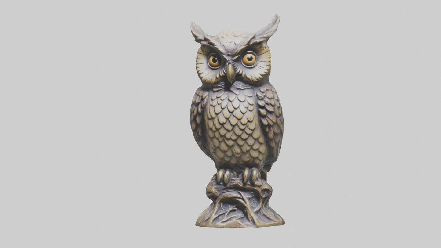 3D model Enchanted Owl statue model 2 VR / AR / low-poly