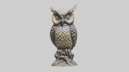 3D model Enchanted Owl statue model 2 VR / AR / low-poly