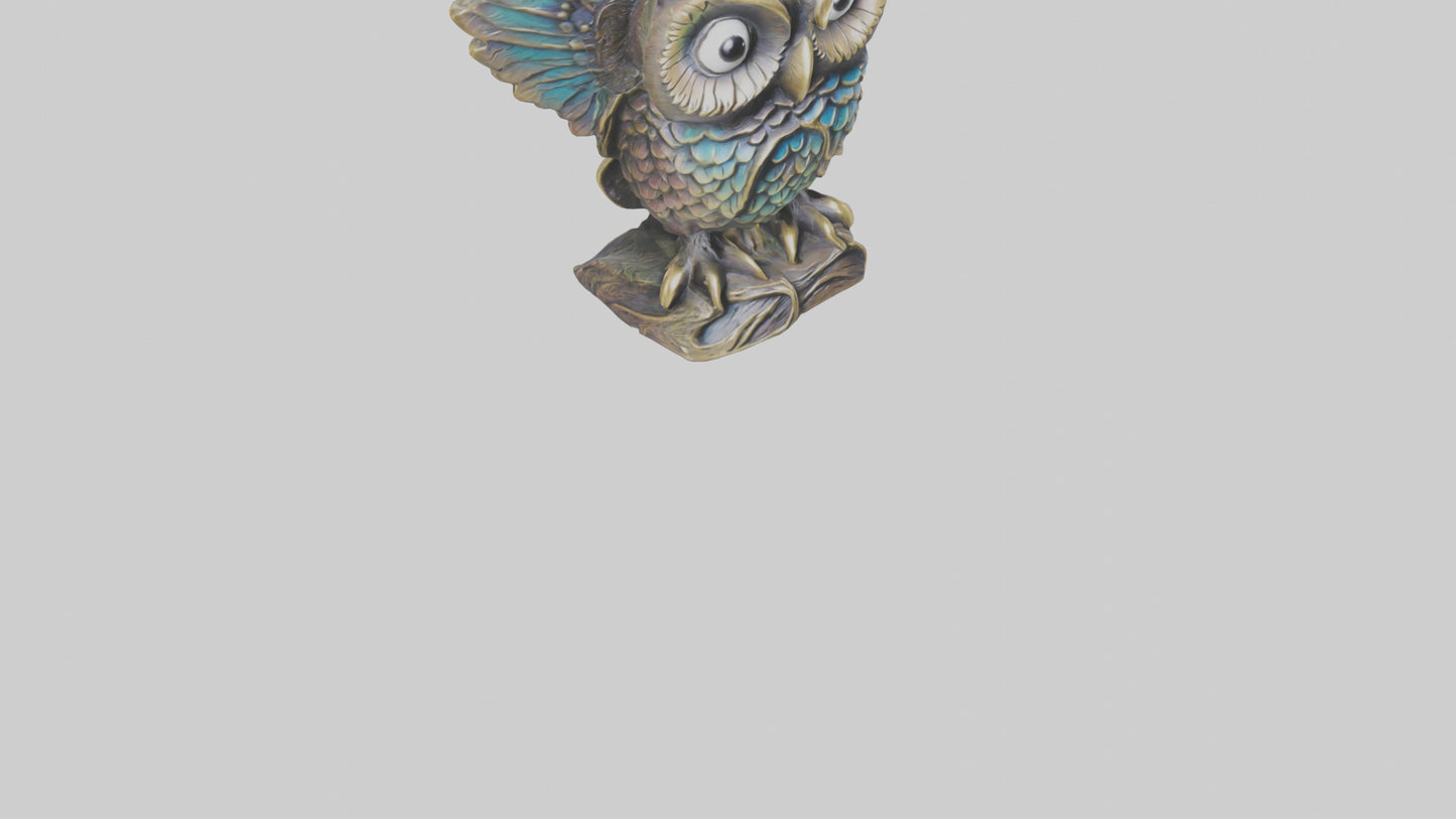 3D model Enchanted Owl statue model 2 VR / AR / low-poly