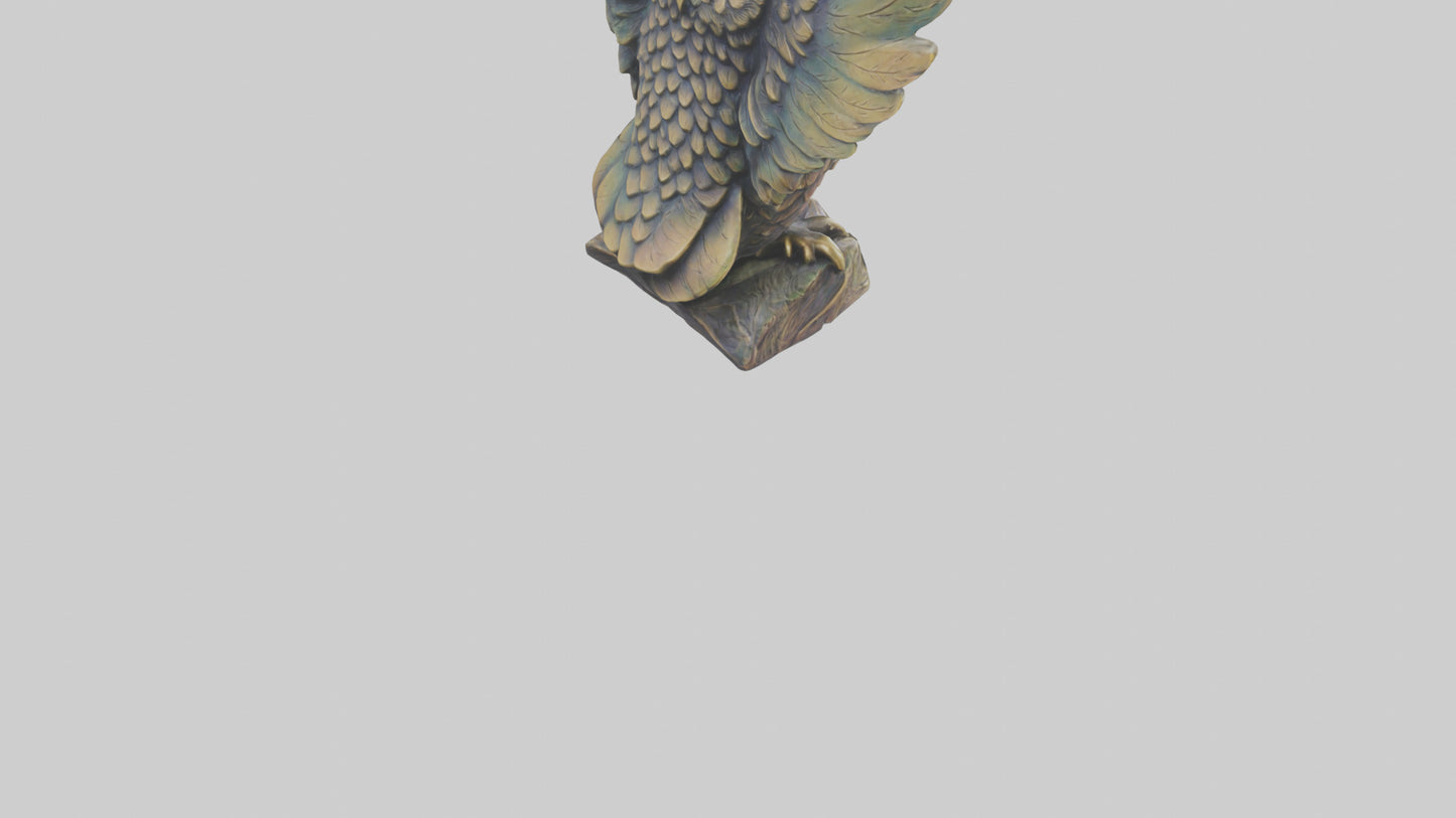 3D model Enchanted Owl statue model 2 VR / AR / low-poly