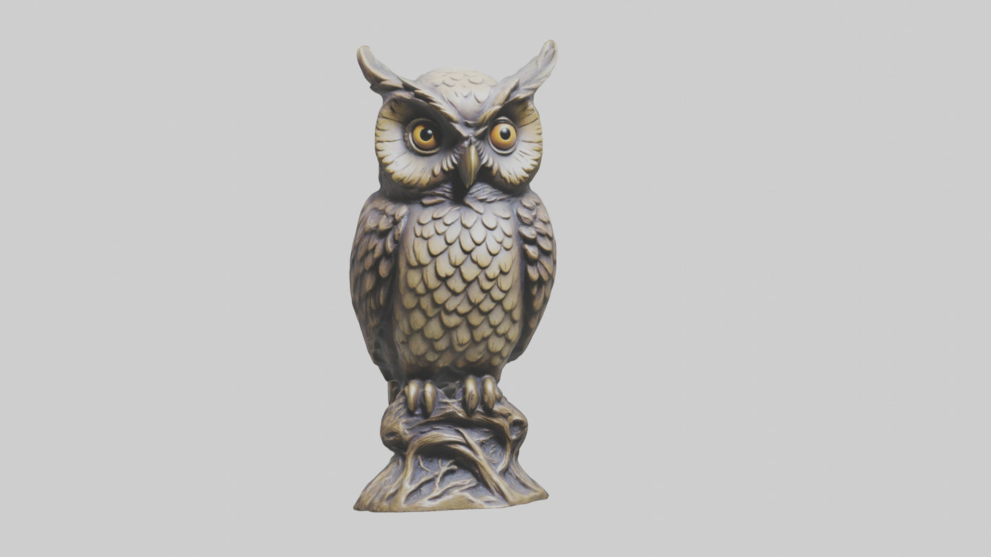 3D model Enchanted Owl statue model 2 VR / AR / low-poly