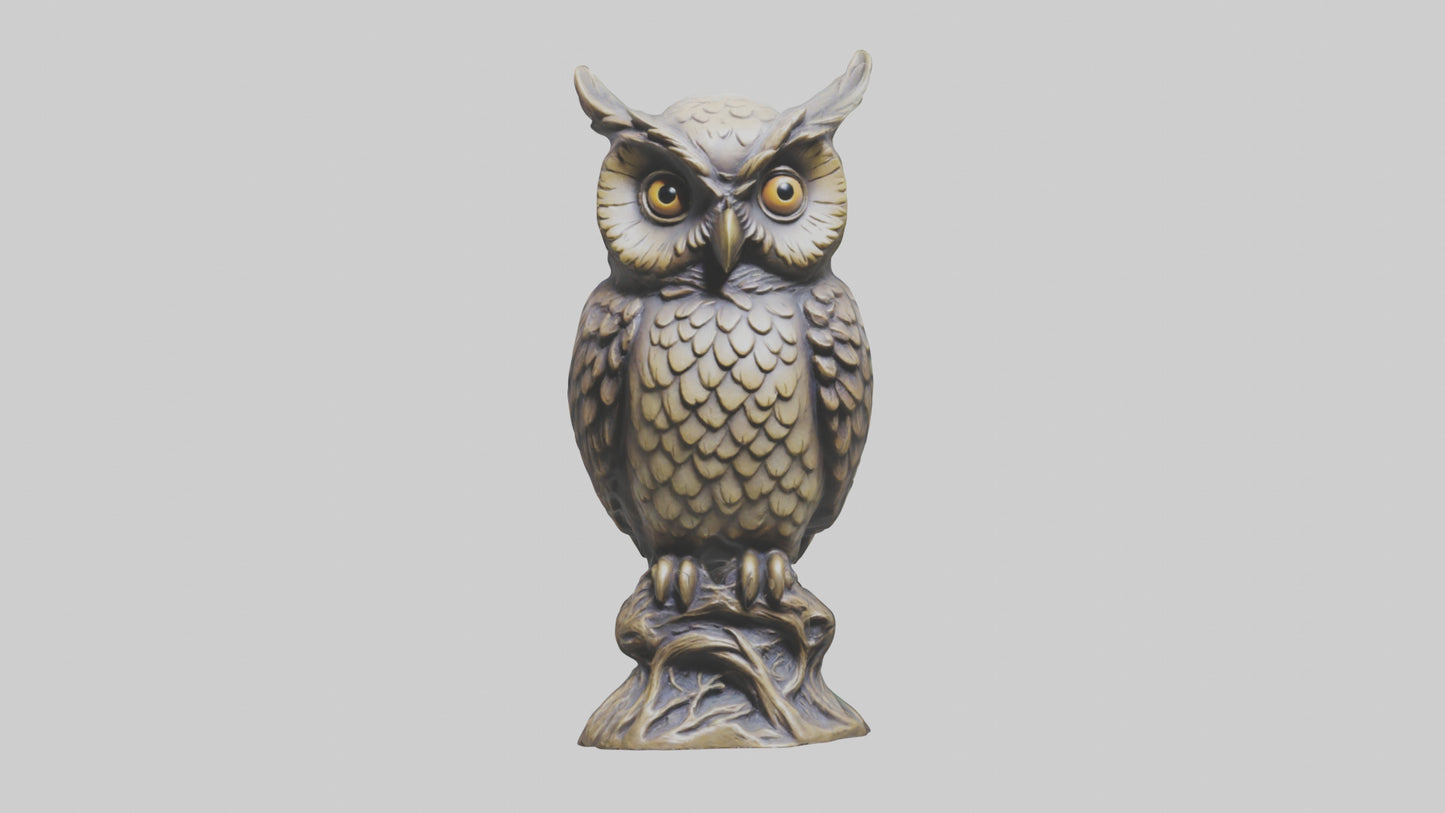 3D model Enchanted Owl statue model 2 VR / AR / low-poly