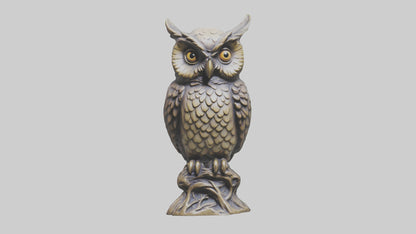 3D model Enchanted Owl statue model 2 VR / AR / low-poly