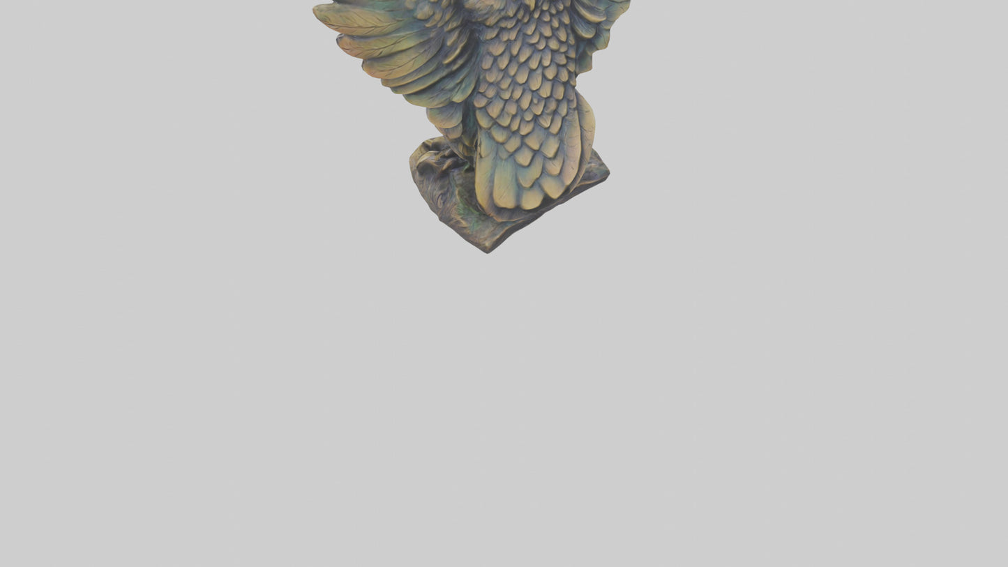 3D model Enchanted Owl statue model 2 VR / AR / low-poly