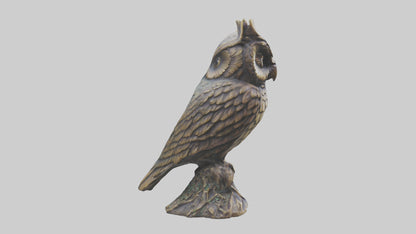 Enchanted Owl statue model VR / AR / low-poly