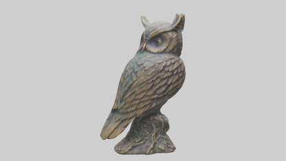 Enchanted Owl statue model VR / AR / low-poly